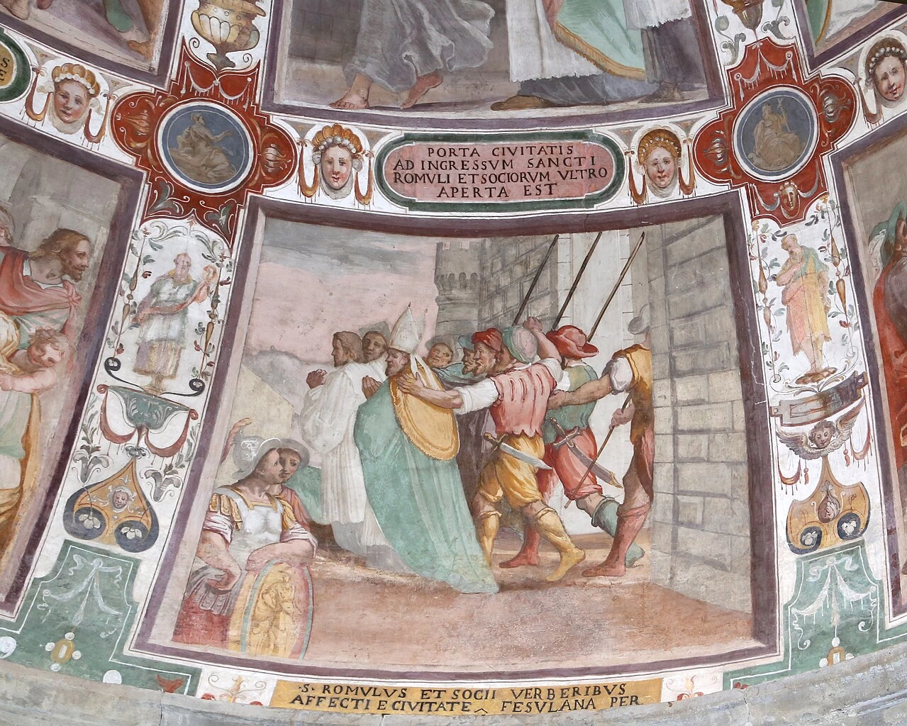 Storie di San Romolo. Romolo e i compagni cristiani cacciati da Fiesole - Duomo di Fiesole